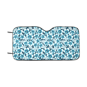 Hibiscus Pattern Print Design 04 Car Sun Shade