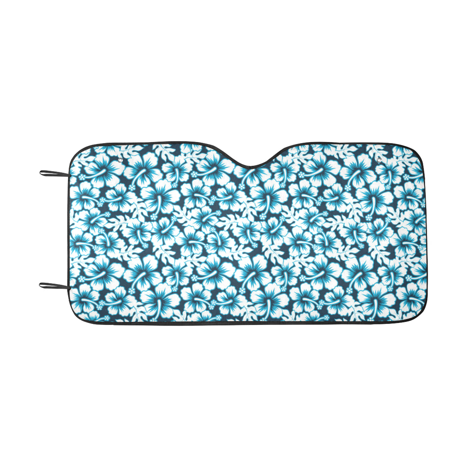 Hibiscus Pattern Print Design 04 Car Sun Shade