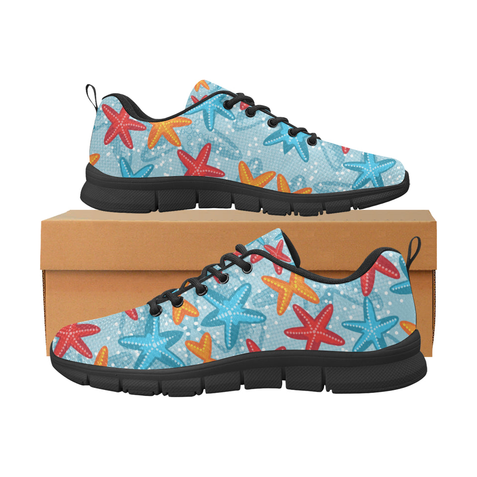 Blue red orange starfish pattern Women's Sneaker Shoes