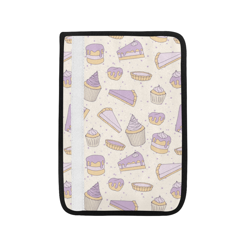 Cakes pies tarts muffins and eclairs purple bluebe Car Seat Belt Cover
