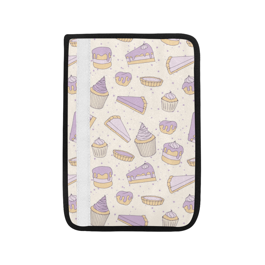 Cakes pies tarts muffins and eclairs purple bluebe Car Seat Belt Cover