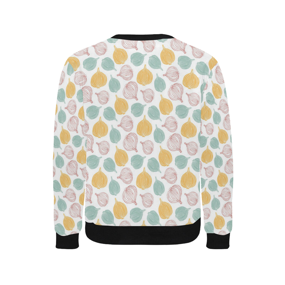 colorful onions white background Men's Crew Neck Sweatshirt