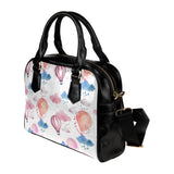 Watercolor air balloon cloud pattern Shoulder Handbag