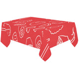 sushi pattern red background Tablecloth