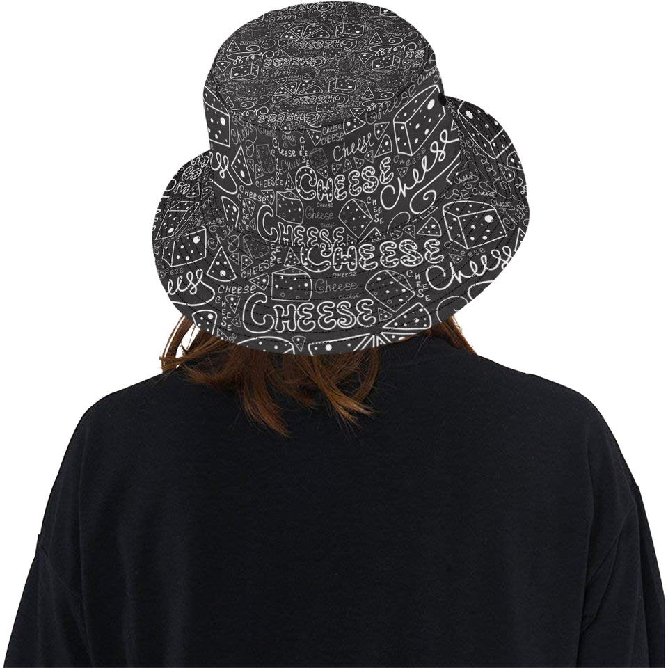 Handwritten cheese pattern Unisex Bucket Hat