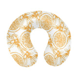 hand drawn orange fruit pattern U-Shaped Travel Neck Pillow