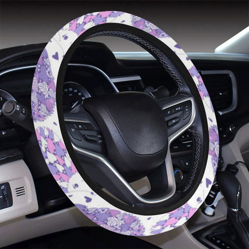 Hedgehog Pattern Print Design 05 Car Steering Wheel Cover