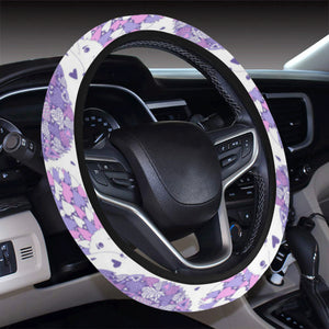 Hedgehog Pattern Print Design 05 Car Steering Wheel Cover