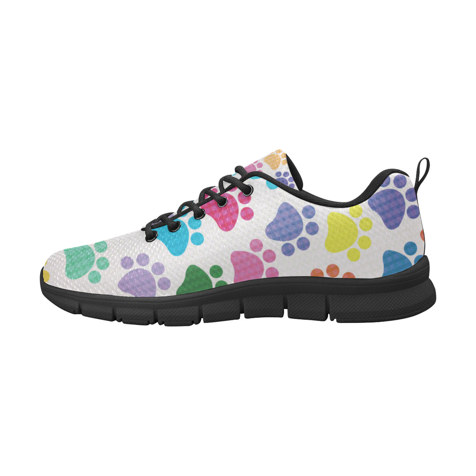 Dog Paws Pattern Print Design 01 Men's Breathable Sneakers ( Model 055)
