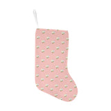 Cute hamster cheese pattern pink background Christmas Stocking