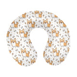 Cute corgi heart star bone pattern U-Shaped Travel Neck Pillow