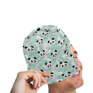 Panda pattern tropical leaves background All Over Print Snapback Cap