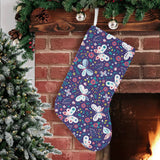 Colorful butterfly flower pattern.eps Christmas Stocking