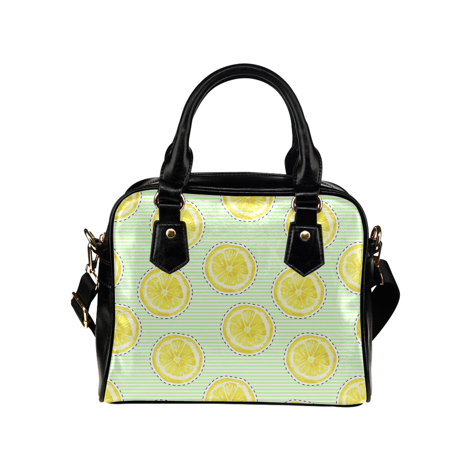slice of lemon pattern Shoulder Handbag