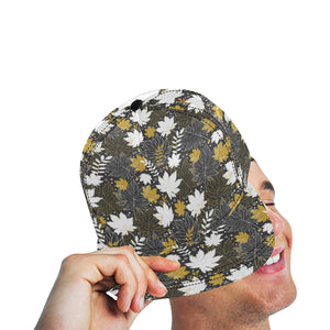 Beautiful gold autumn maple leaf pattern All Over Print Snapback Cap