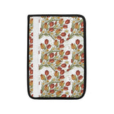 Red tulips and daffodils pattern Car Seat Belt Cover