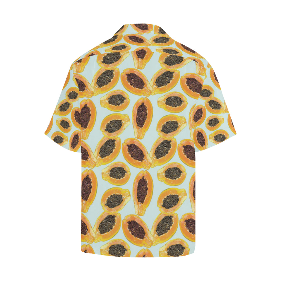 Watercolor papaya pattern Men's All Over Print Hawaiian Shirt