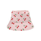 cherry pattern pink background Unisex Bucket Hat