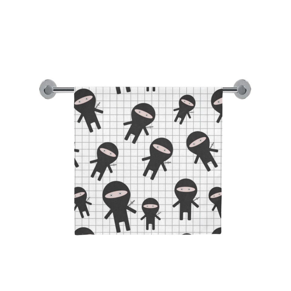 Ninja pattern plaid background Bath Towel