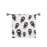 Ninja pattern plaid background Bath Towel