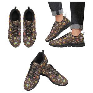 Snail Pattern Print Design 02 Men's Breathable Sneakers ( Model 055)