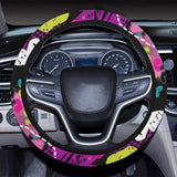 heart dot wave star creative design pattern Car Steering Wheel Cover