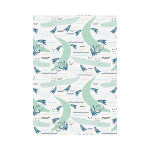 Crocodile diver pattern House Flag Garden Flag