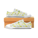 Durian pattern background Men's Low Top Shoes White