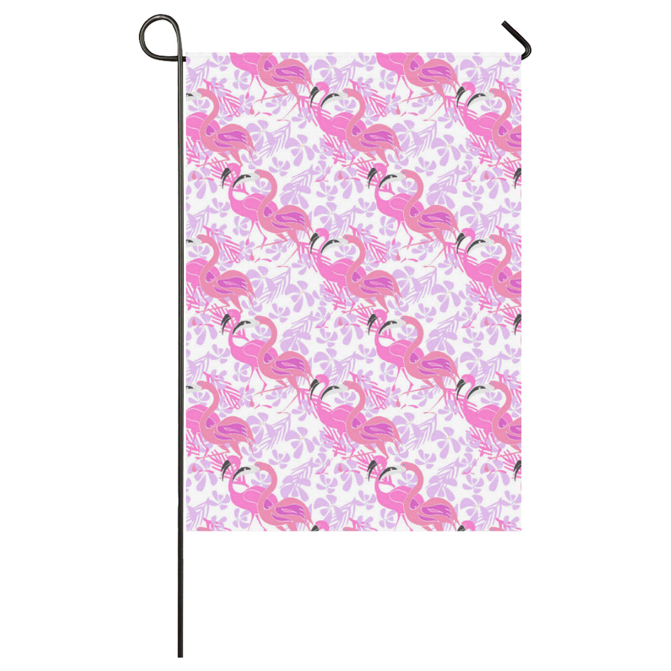 Pink flamingo flower pattern House Flag Garden Flag