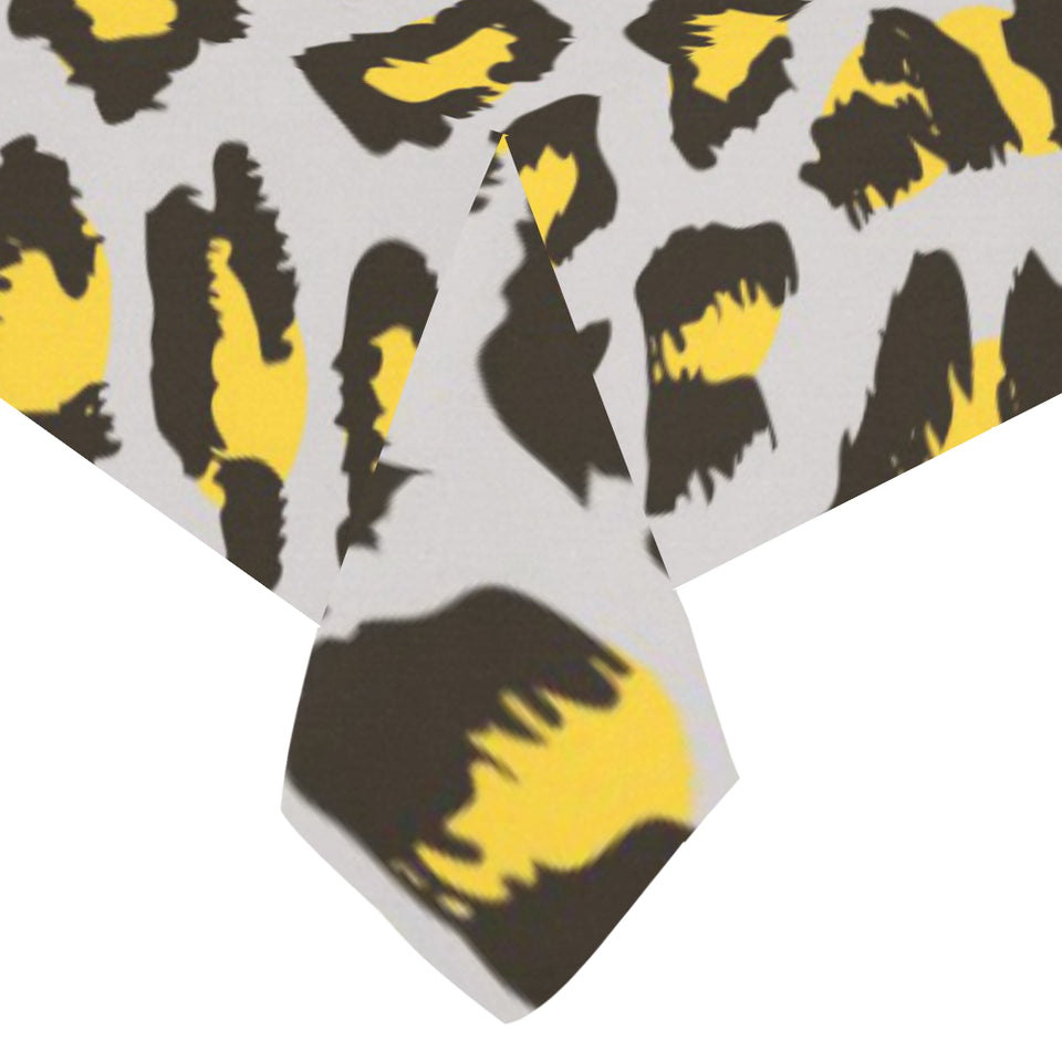 Gray Leopard print pattern Tablecloth