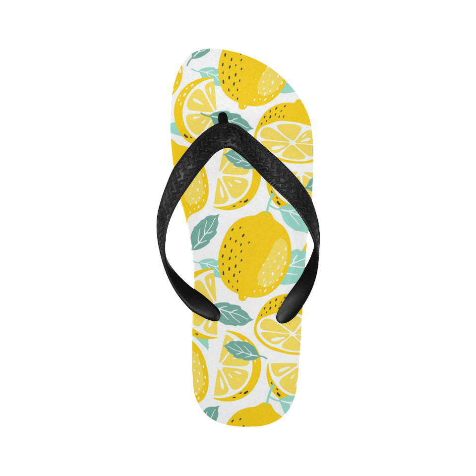 lemon design pattern Unisex Flip Flops