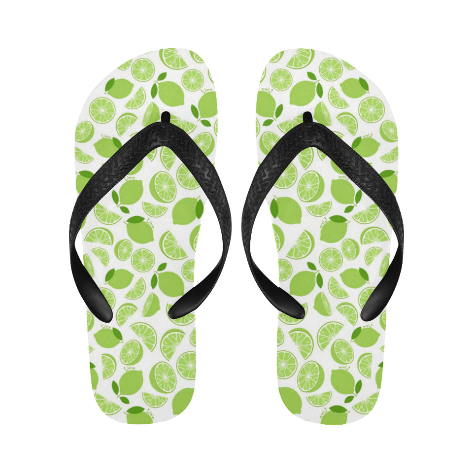 Lime design pattern Unisex Flip Flops