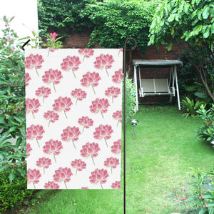 Pink lotus waterlily pattern House Flag Garden Flag