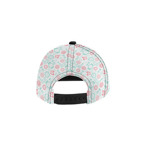 Clock time pattern blackground All Over Print Snapback Cap