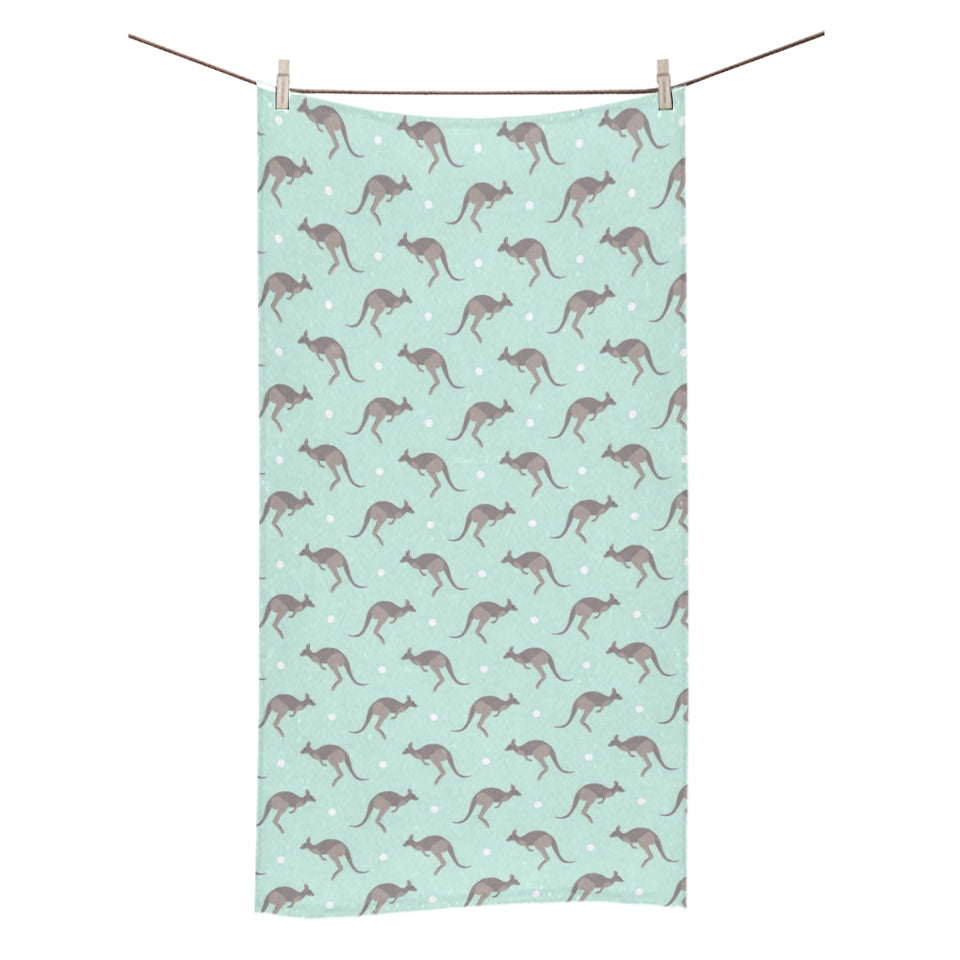Kangaroo pattern background Bath Towel