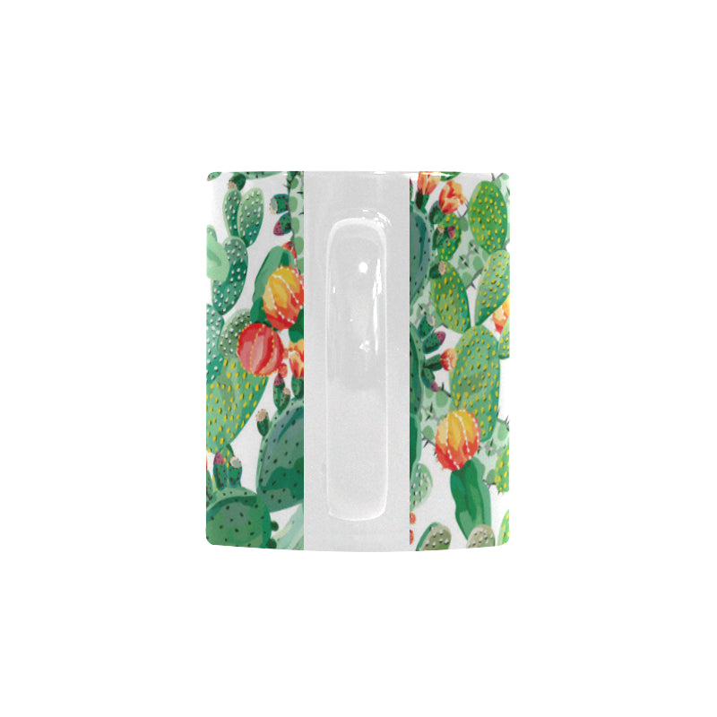 Cactus design pattern copy Classical White Mug (Fulfilled In US)