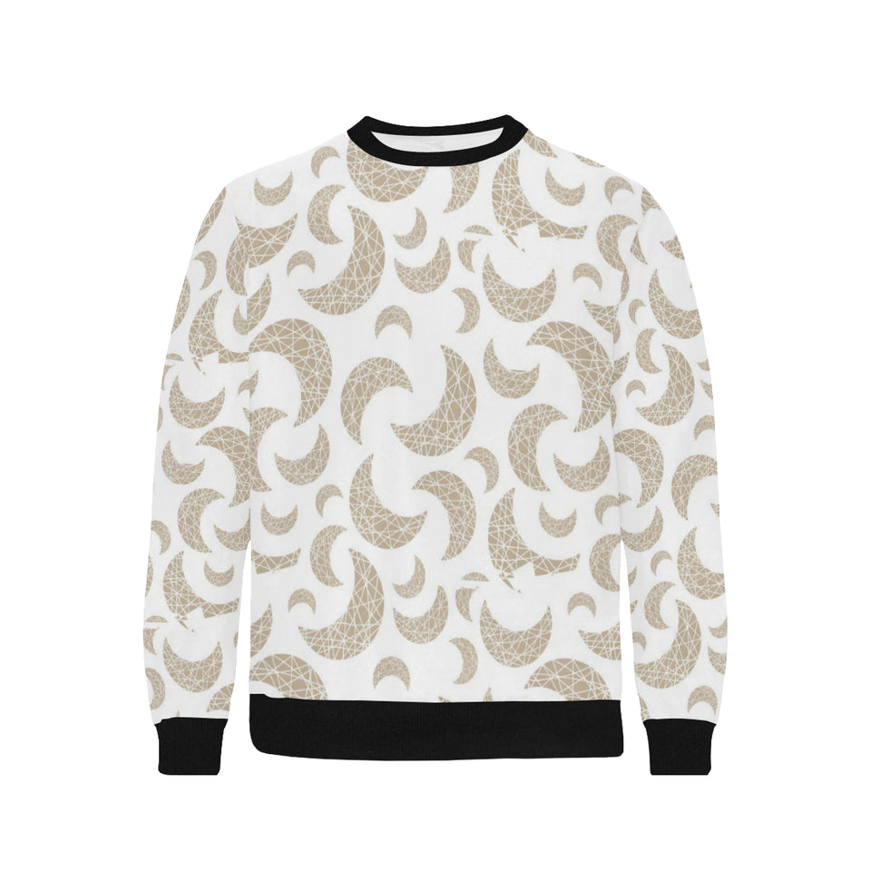 Cool gold moon abstract pattern Men's Crew Neck Sweatshirt