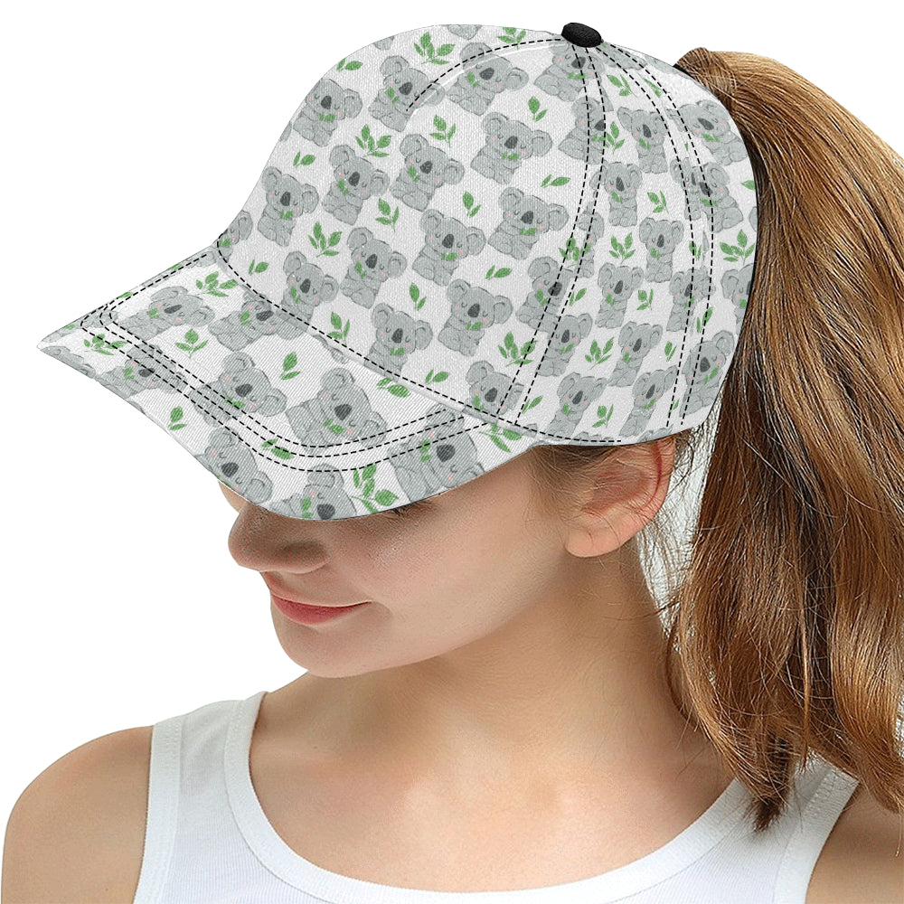 Hand drawn Koala leaves pattern All Over Print Snapback Cap