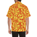 Fire flame design pattern Men's All Over Print Hawaiian Shirt