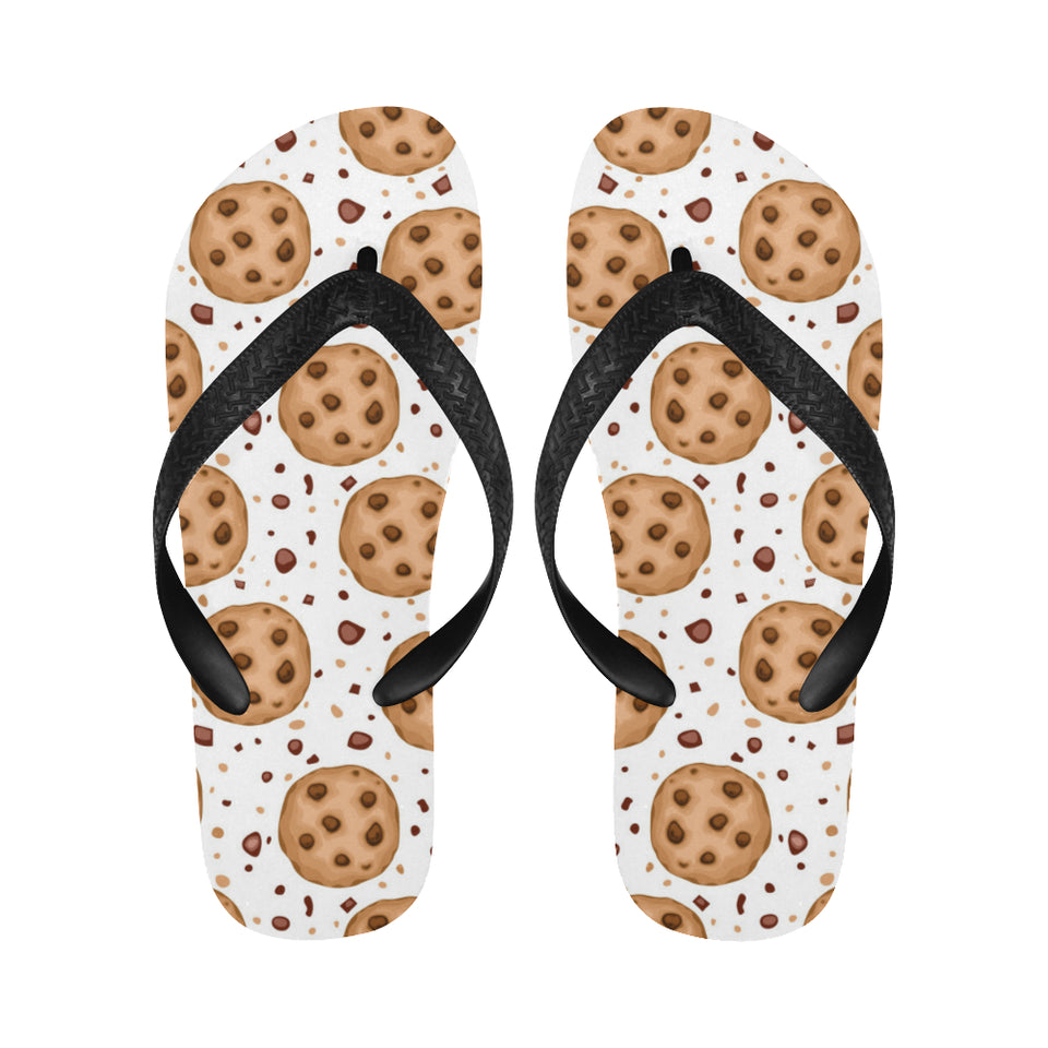chocolate chip cookie pattern Unisex Flip Flops
