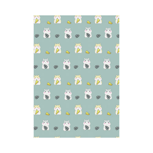 Cute hamster cheese pattern House Flag Garden Flag