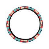 British Pattern Print Design 04 Car Steering Wheel Cover
