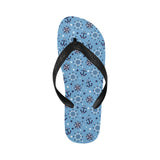 Anchors rudder compass star nautical pattern Unisex Flip Flops