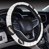 Ninja pattern plaid background Car Steering Wheel Cover