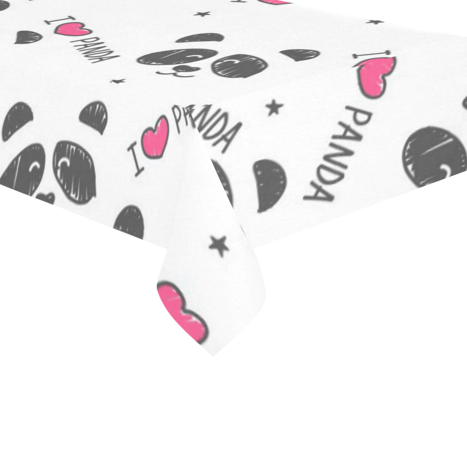 Hand Drawn faces of pandas pattern Tablecloth
