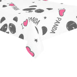 Hand Drawn faces of pandas pattern Tablecloth