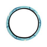 Blue starfish coral reef pattern Car Steering Wheel Cover