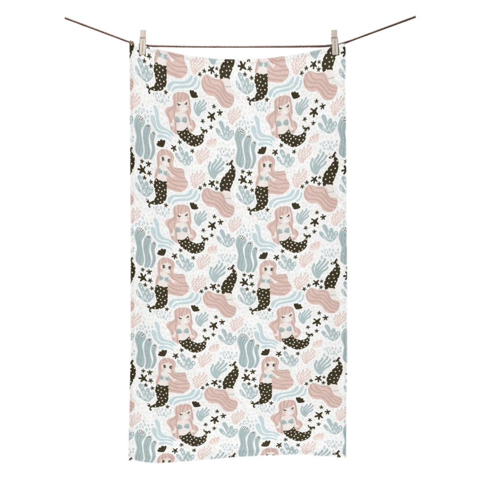cute mermaid pattern Bath Towel