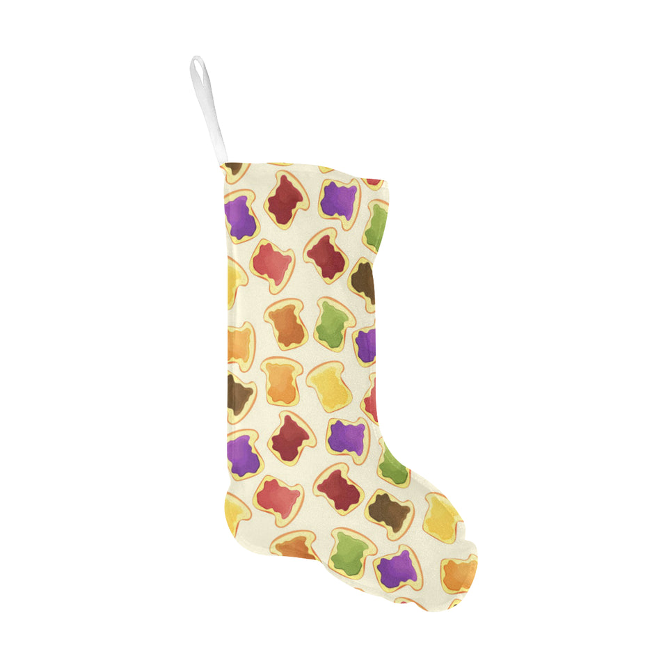 Bread Toast Pattern Print Design 02 Christmas Stocking