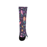 beautiful mermaid Fish jellyfish algae other marin Crew Socks